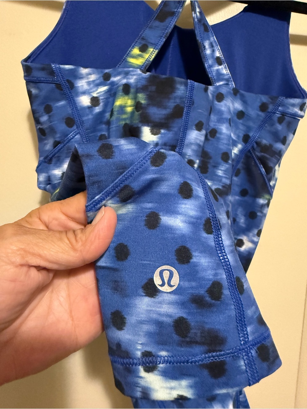 lululemon athletica Blue Polka-Dot Abstract Racerback Tank - Picture 5 of 9